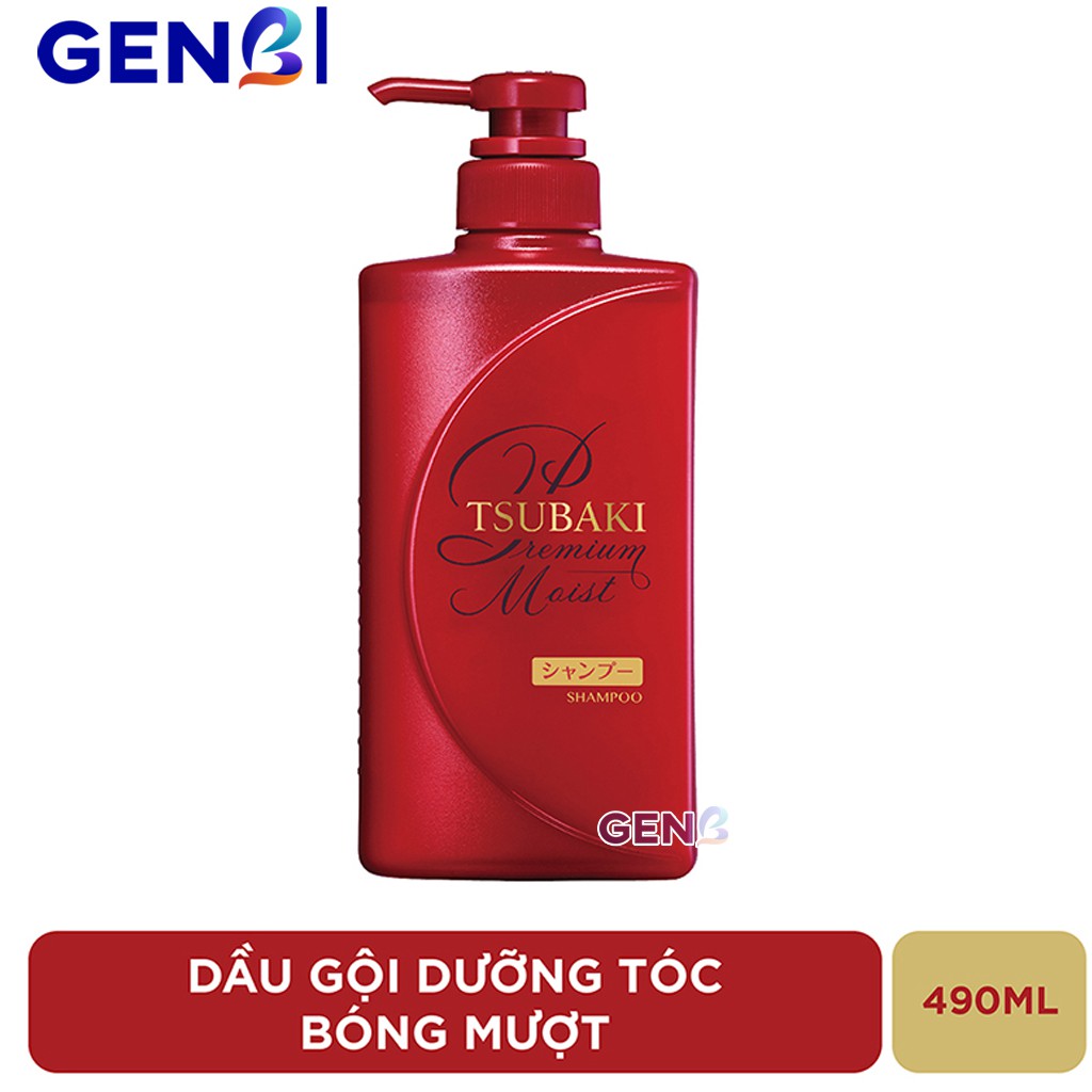Dầu Gội Đầu Tsubaki Premium Moist Shampoo 490ml Tinh Dầu Dưỡng Ẩm Chăm Sóc Phục Hồi Tóc Shiseido Nhật Bản - Mỹ phẩm GENB