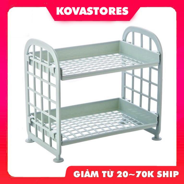 [Xả Lỗ Freeship] Kệ Nhựa Mini Để Đồ 2 Tầng Để Bàn Đa Năng Lắp Ghép Để Bàn Siêu Tiện Dụng - KOVA