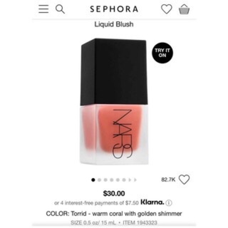 NARS LIQUID BLUSH MÀU TORRID
