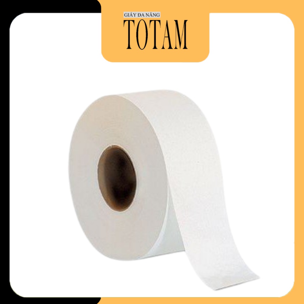 Giấy vệ sinh cuộn công nghiệp 2 lớp 100% bột giấy nguyên sinh - Tố Tâm