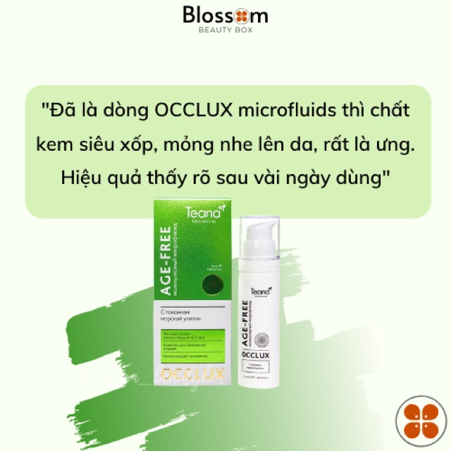 Kem dưỡng chống lão hoá siêu mịn AGEFREE OCCLUX TEANA