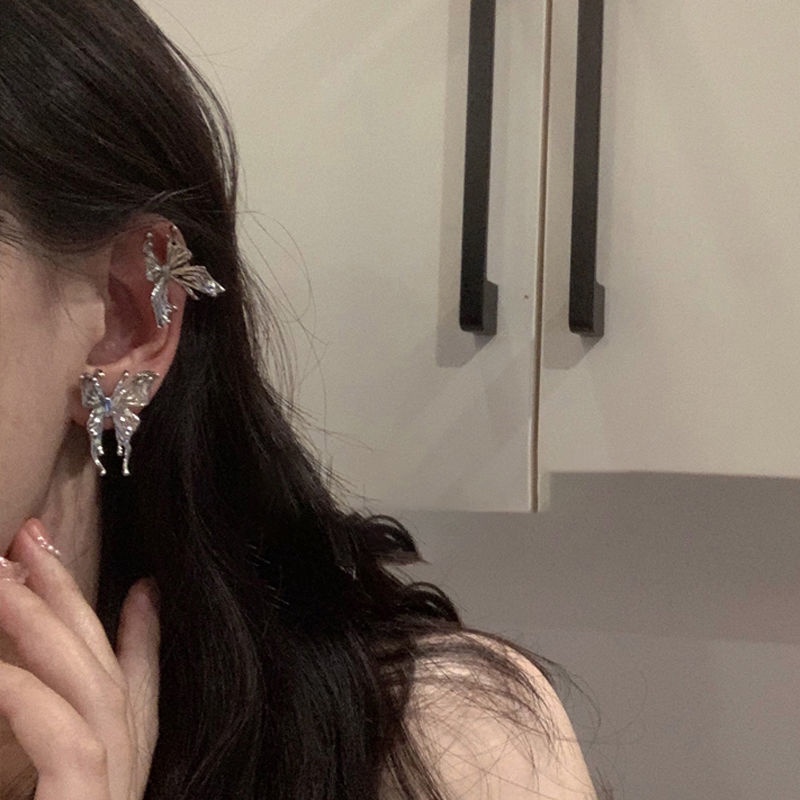 Khuyên tai bươm bướm ba chiều tùy chỉnh siêu xinh xắn phong cách mới 2021 dành cho nữ