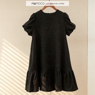 Đầm Dáng Xòe MOMOCO Chất Nhung Mềm Mượt Thiết Kế Tay Bồng 2 Lớp Dễ Thương M2760