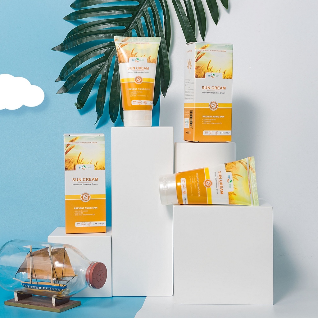 [Mã SKAMA8 giảm 8% đơn 300K] Kem Chống Nắng BIOCOS Sun Cream SPF50+ Bảo Vệ Khỏi Tia UV PA+++ Dưỡng Ẩm 80g | BigBuy360 - bigbuy360.vn