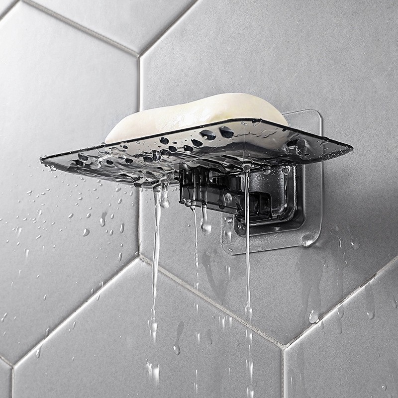 Bathroom Shower Soap Dishes Drain, Sponge Holder, Wall Mounted Bathroom Organizer Storage