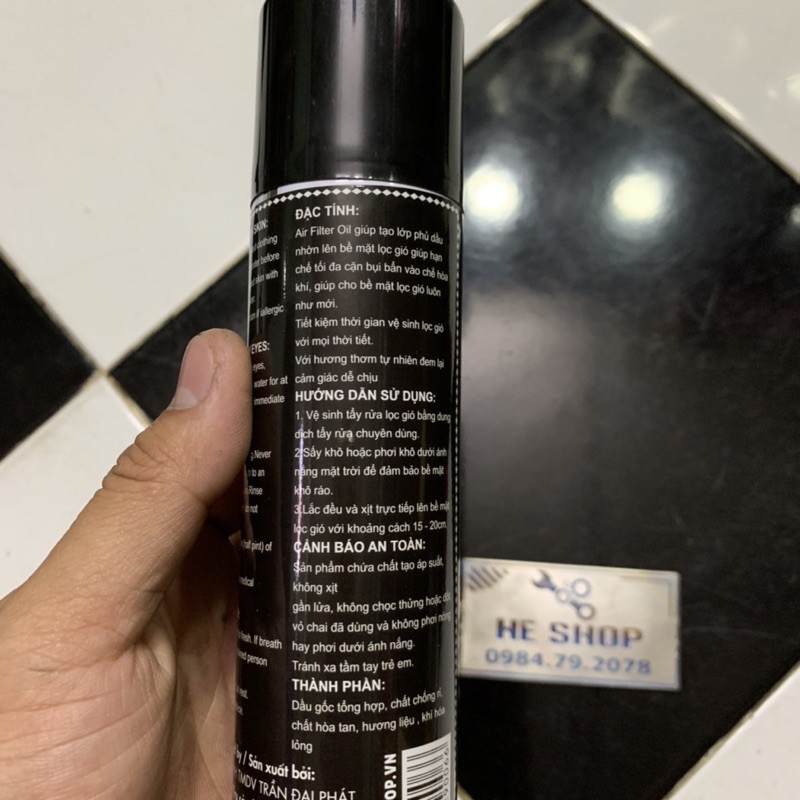 Chai xịt tẩm dầu lọc trụ Spray King