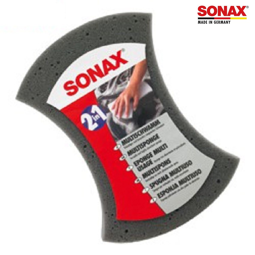 [ CAO CẤP ] Xốp dùng rửa bề mặt ngoài xe SONAX Multi Sponge 428000 Giảm thiểu tối đa các vết xước do cát gây ra khi rửa.