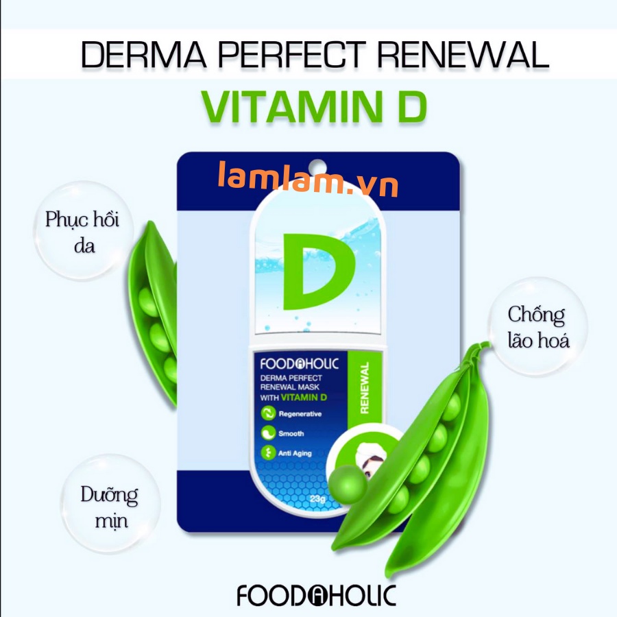 Mặt nạ cung cấp vitamin D Foodaholic Essential Mask (1 miếng)