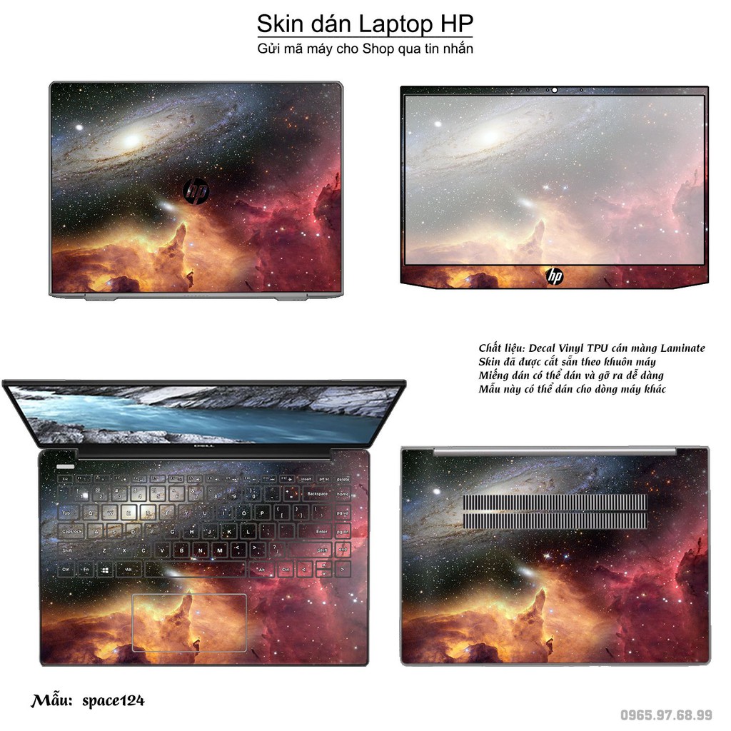 Skin dán Laptop HP in hình không gian nhiều mẫu 21 (inbox mã máy cho Shop)