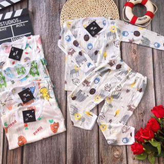 Combo 5bộ cotton giấy dài tay cho bé.