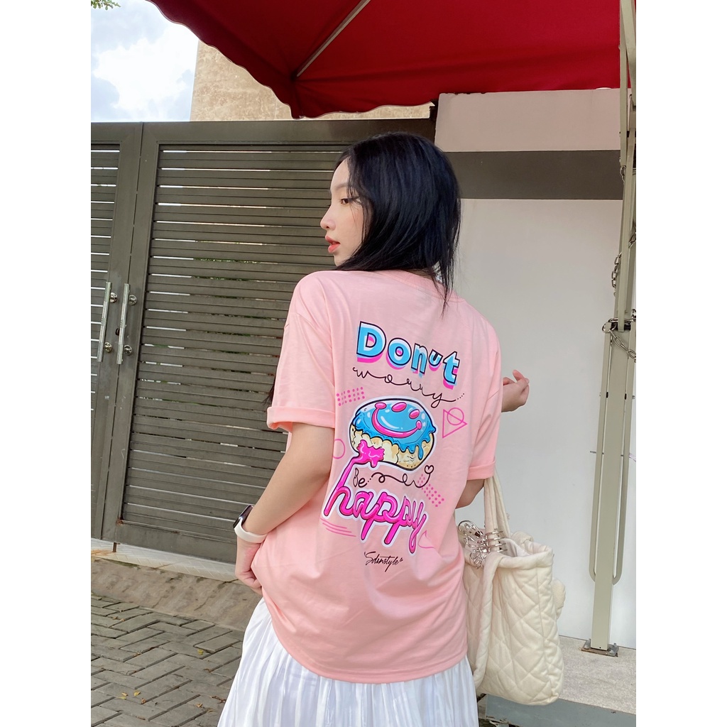 Áo Thun Unisex Nam Nữ Form Rộng Local Brand SDVN Donut Worry