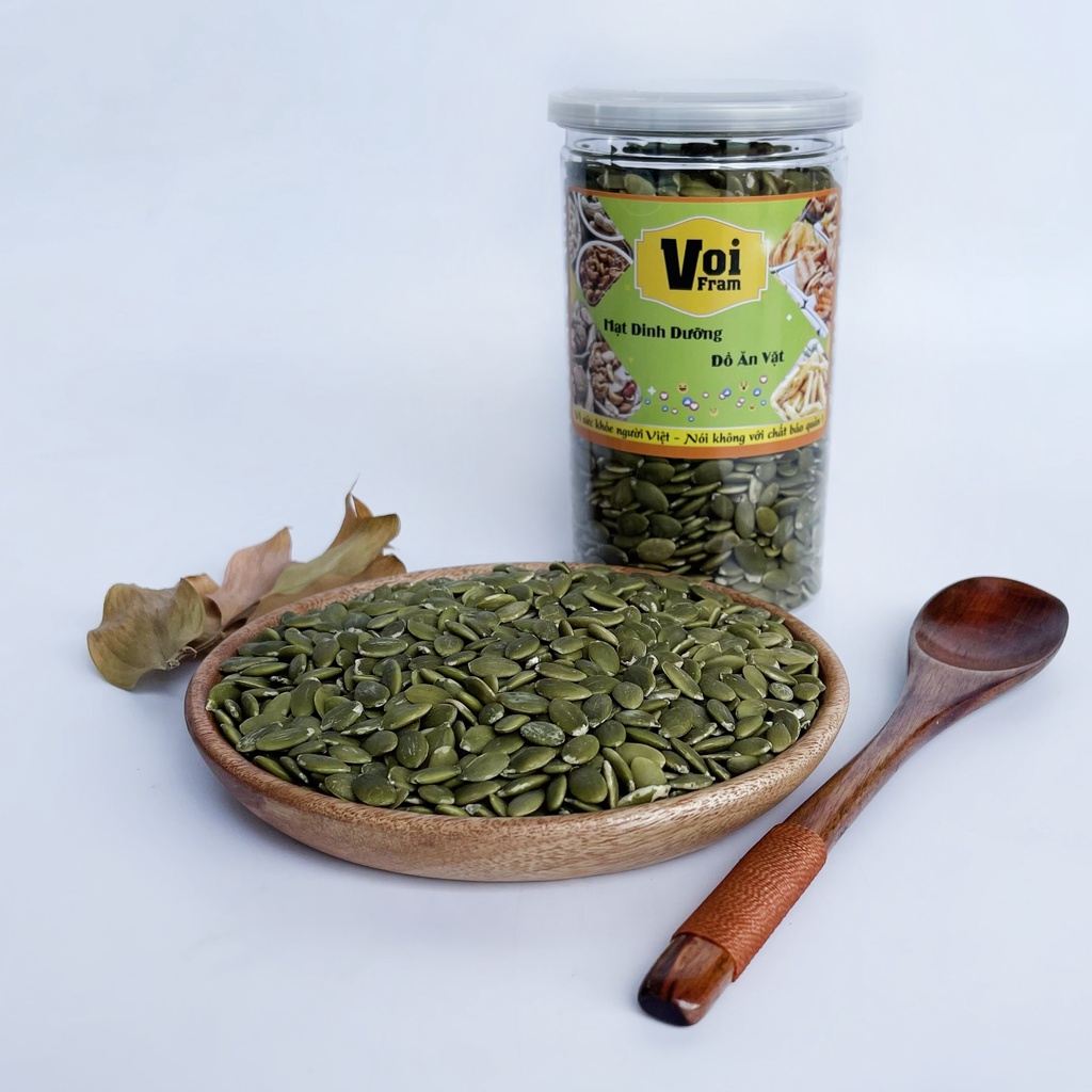 500gr Nhân hạt bí xanh tách vỏ sấy chín hoặc tươi sống VOIFARM