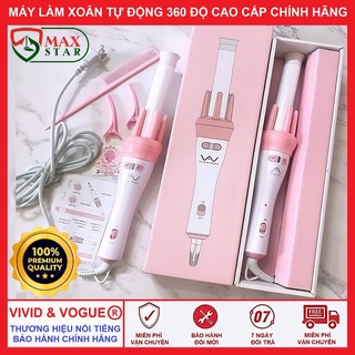 Máy uốn tóc tự động xoay 360 VIVID VOGUE thông minh cao cấp Máy làm xoăn tóc mini tự động ✅