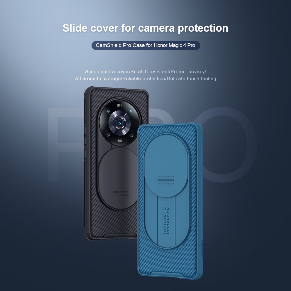Ốp điện thoại Nillkin bằng TPU + PC chống sốc có nắp trượt bảo vệ camera cho Honor Magic 4 Pro
