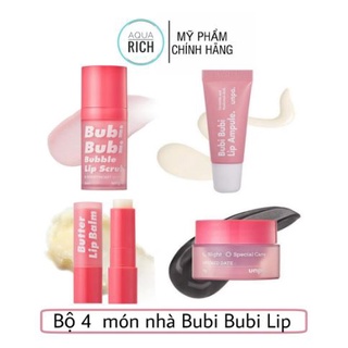 Set bộ 4 sản phẩm Tẩy Tế Bào Chết Môi Unpa Bubi Bubi Lip và dương môi