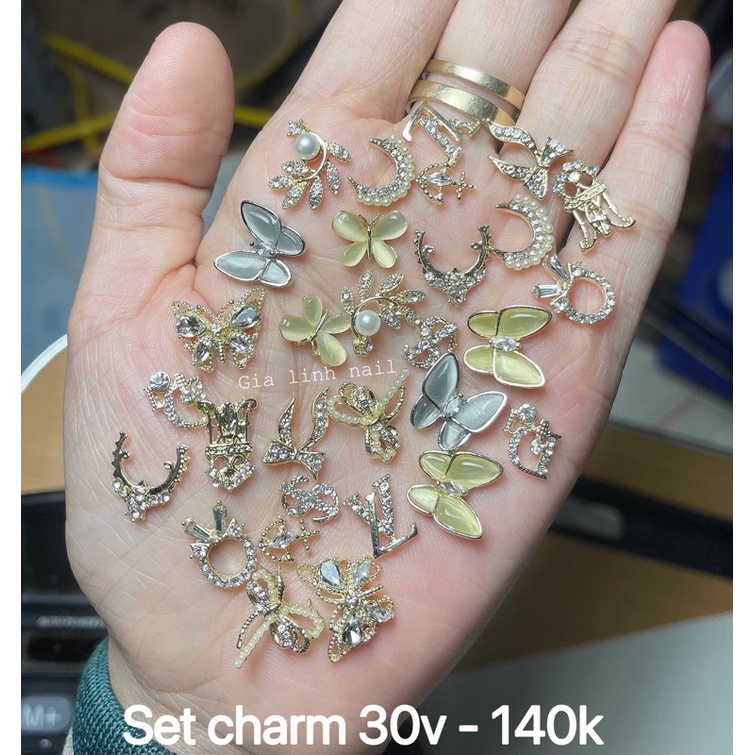 Phụ kiện gắn móng set charm to (Set 30v )