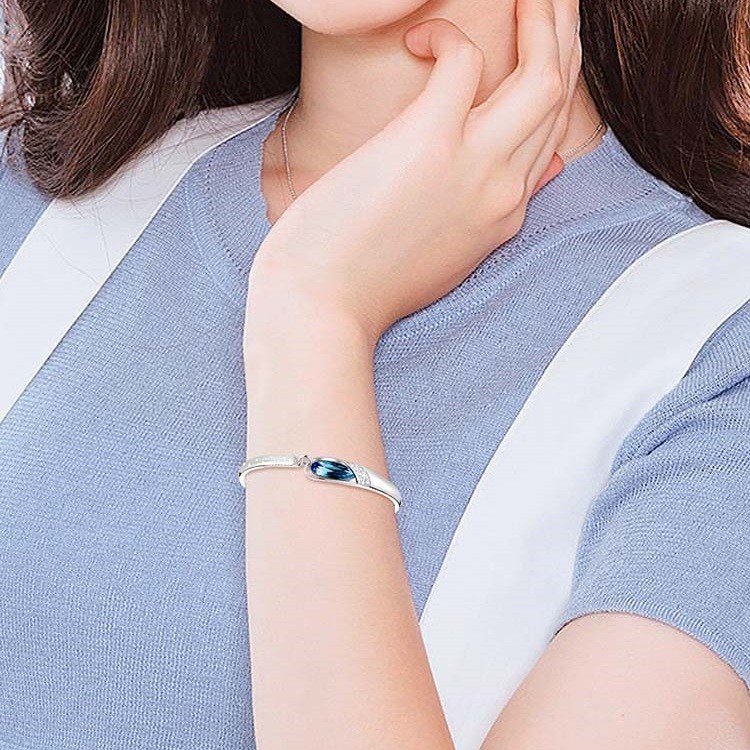 Vòng tay thời trang nữ mẫu mới cực xinh, bạc Ý S925 - LT105