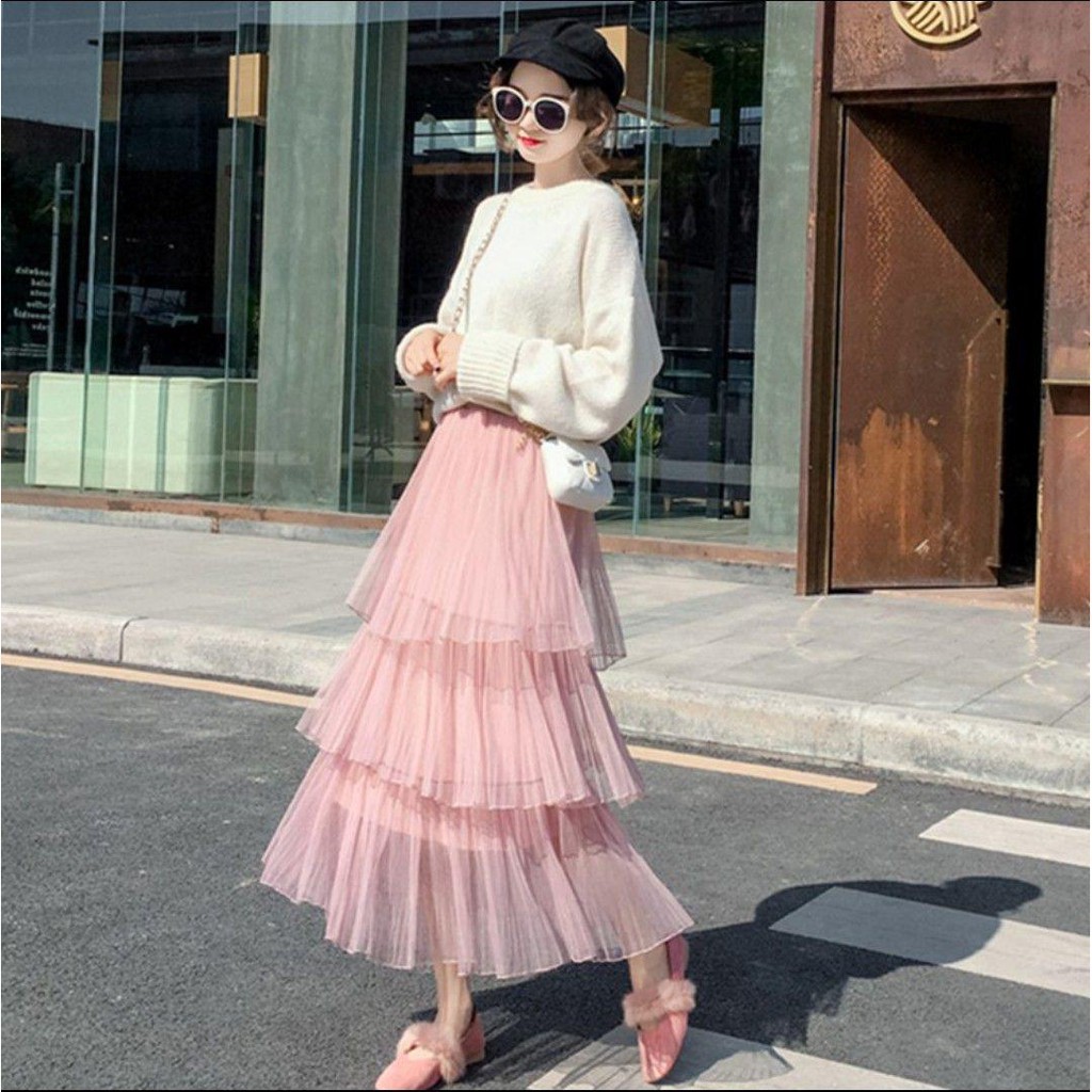 Dọn kho 12C22B1 Chân váy tulle công chúa 3 tầng siêu siêu đẹp, lưng thun freesize, vải tuyn cao cấp đẹp y hình Dọn kho