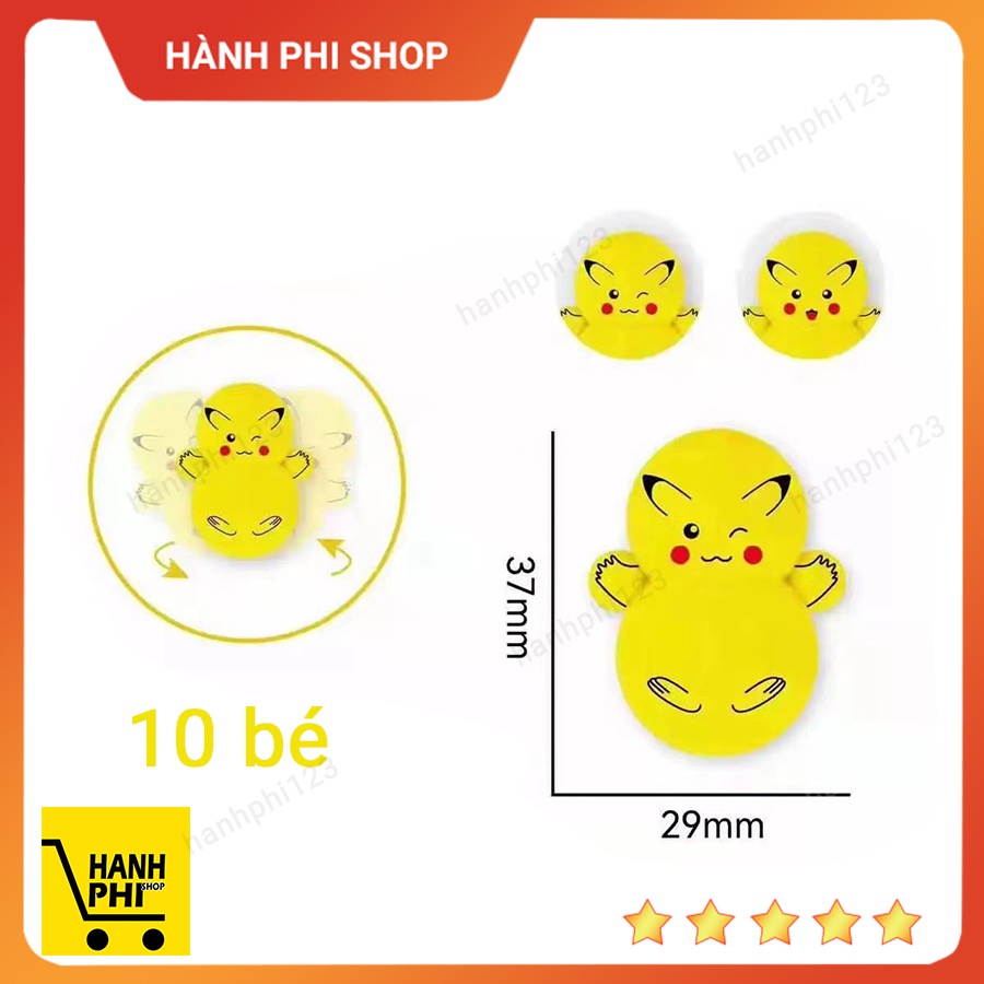 Bộ 10 lật đật mini đồ chơi lật đật tí hon doraemon cho bé cute dễ thương giá rẻ (pikachu, người tuyết, minion)