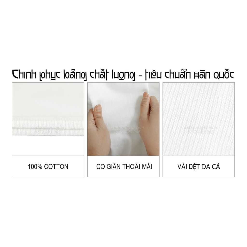Áo Thun Oversized-fit Màu Trơn x Vải Cotton Dày Xuất Khẩu French Terry (Korea) | Unisex Streetwear Local Brand STVR.vn