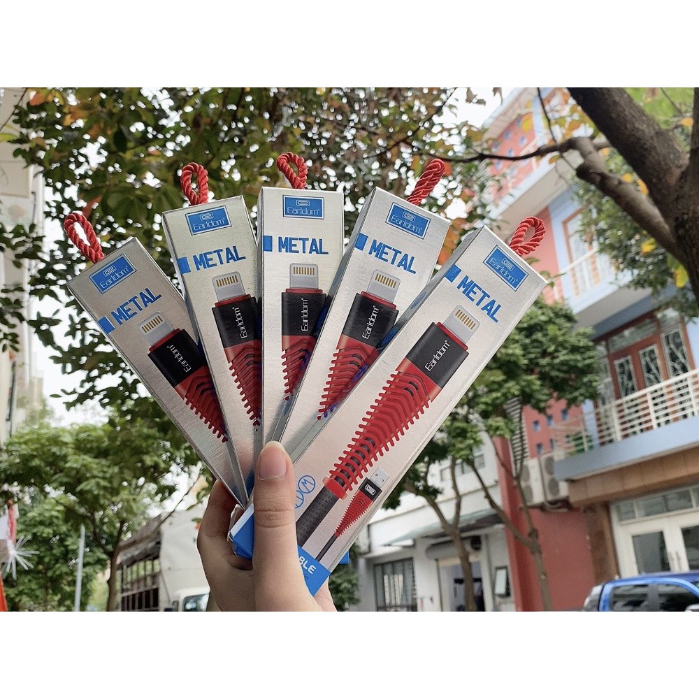 Dây Sạc iPhone Earldom EC-060 1M Cho Điện Thoại IPhone/ Samsung/ Oppo/ Xiaomi chân TypeC/ Micro USB/ iOS siêu bền