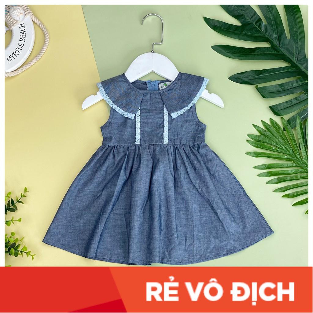 Váy bò bé gái xoè có cổ size 1-10, cho bé 9-30kg. Chất bò mịn, mềm, siêu xinh