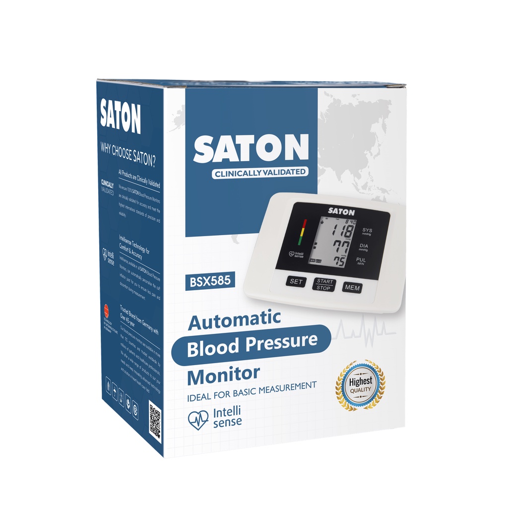 Combo máy đo huyết áp SATON BSX585 và Nhiệt kế điện tử SATON