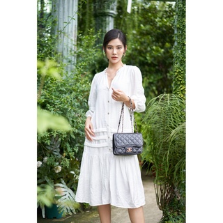 De Leah - Đầm Suông Gấu Xếp Nếp Dài Tay - Thời Trang Thiết Kế