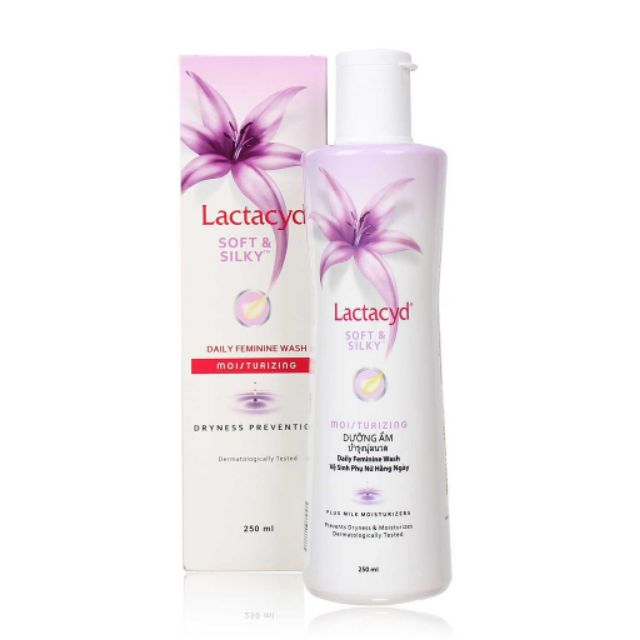 DUNG DỊCH VỆ SINH LACTACYD 250ML SOFT & SILKY GIÚP DƯỠNG ẨM HIỆU QUẢ