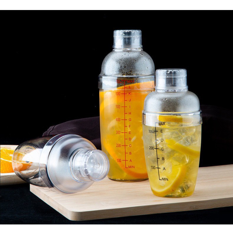 Bình lắc nhựa cao cấp 530ml 2 màu chia vạch