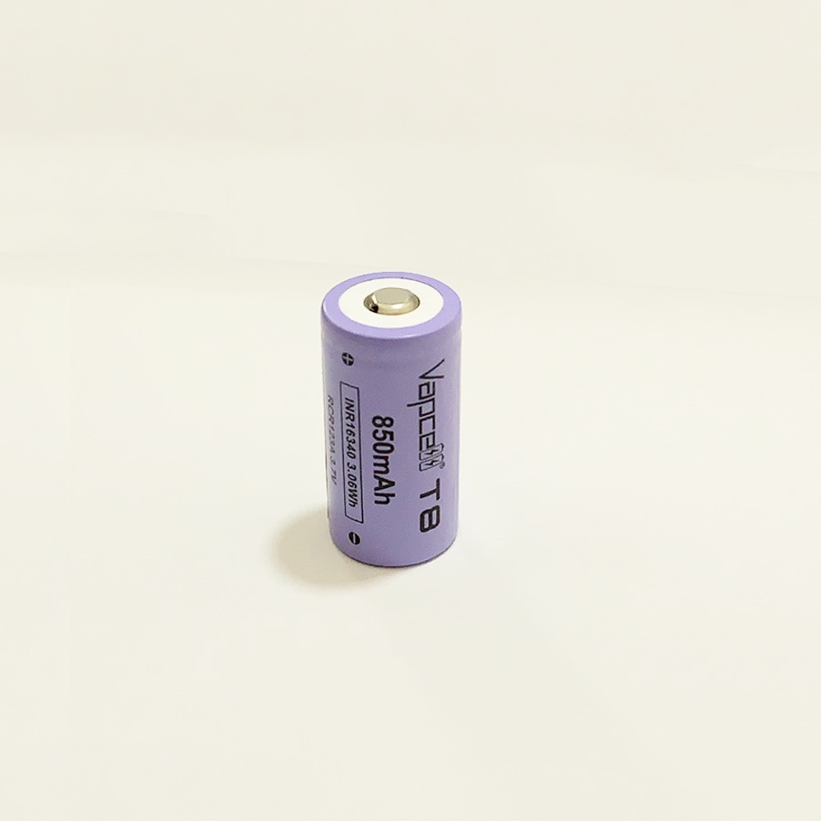 Pin sạc VAPCELL 16340 dung lượng 850mAh dòng xả 3A