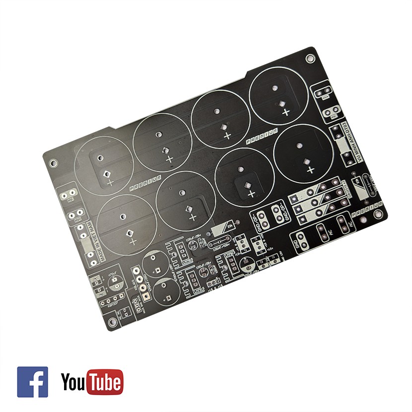 COMBO 1 pcb  mạch nguồn 8 tụ và 2 pcb mạch công suất amply. chưa gồm linh kiện.