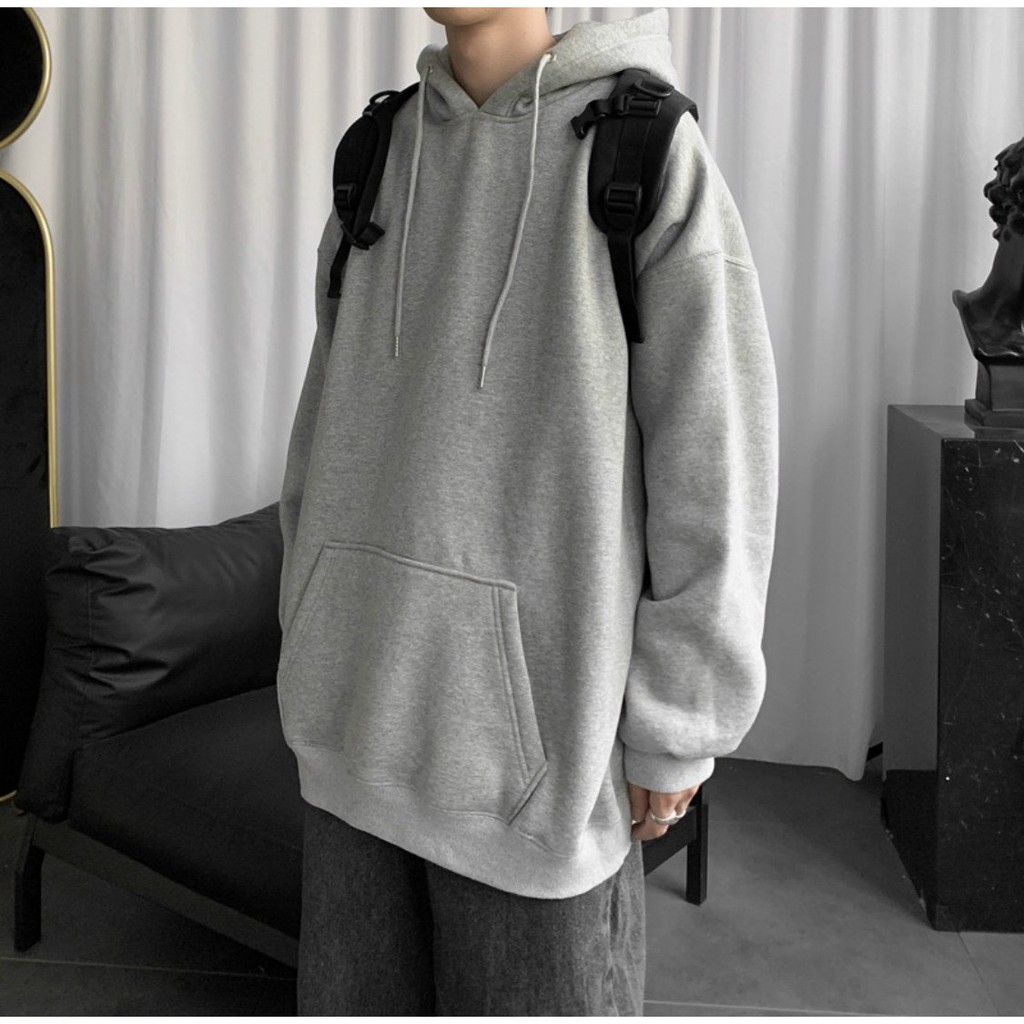 Áo Hoodie Trơn Tay Dài Nam Nữ Unisex