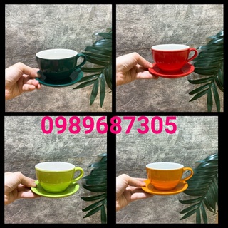 Bộ ly sứ kèm đĩa capuchino 220ml