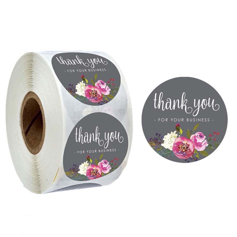 Bộ 500 miếng dán in chữ Thank You for Your Business độc đáo trang trí sổ tay