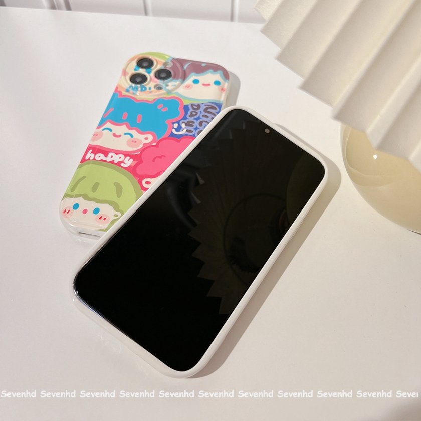 Ốp Điện Thoại Mềm Họa Tiết Hoạt Hình Mắt To Cho iPhone 14 13 12 11 Pro Max X XR Xs Max 8 7 6 6s Plus SE 2020