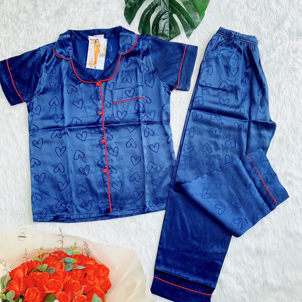 [ SALE SỐC ] Bộ Đồ Pijama Tay Ngắn Quần Dài Lụa Gấm - Thoải Mái Nhẹ Nhàng | BigBuy360 - bigbuy360.vn