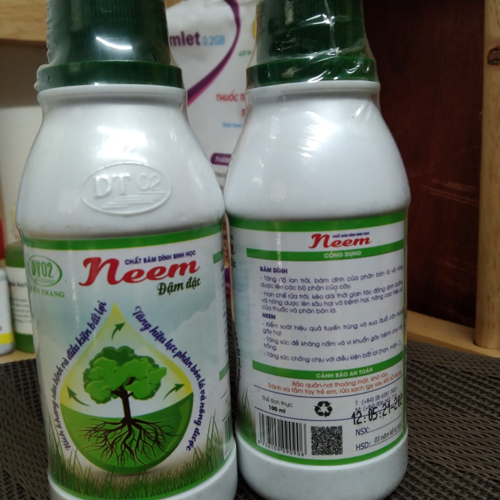 Chất bám dính kết hợp dầu neem tiêu diệt và xua đuổi côn trùng gây hại trên cây -100ml