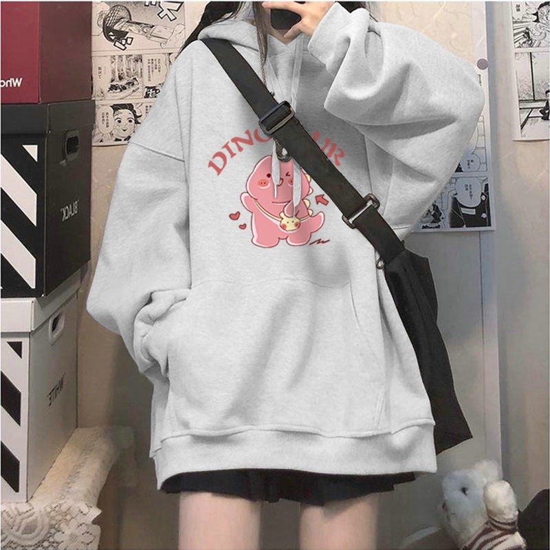 Áo Hoodie Nỉ Bông Dài Tay Unisex Khủng Long DINOSAUR