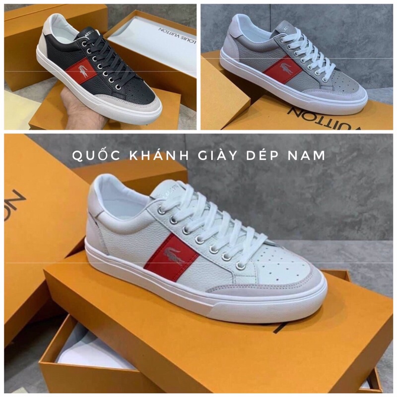 Giày Lacoste Nam . Giày thể tha nam buộc dây cái cấp kèm hộp