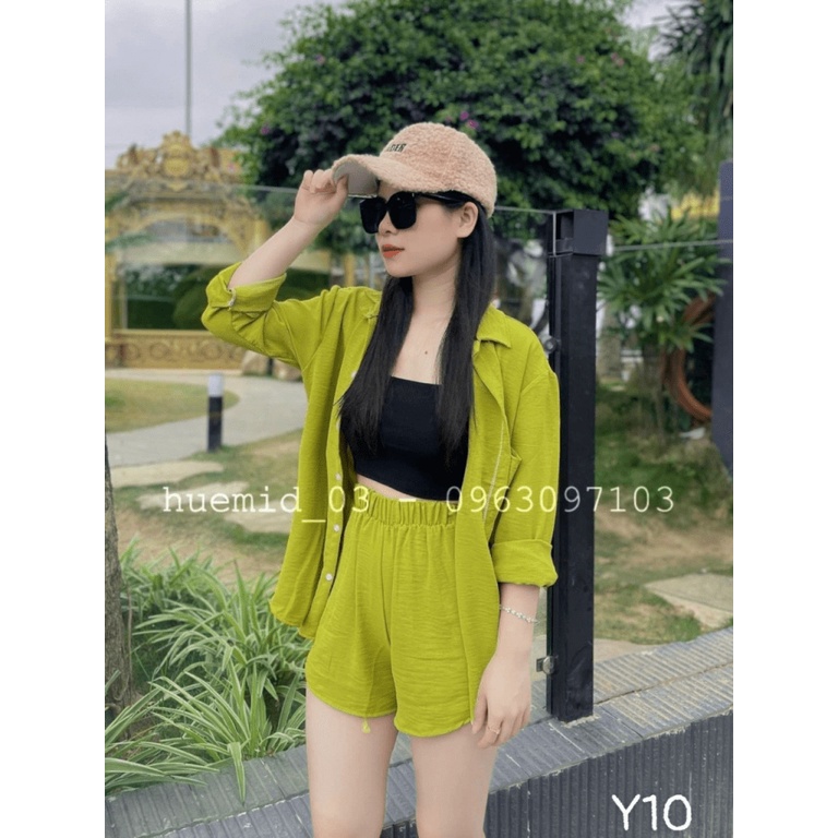 MẪU MỚI Sét Bộ Đũi 3 Món ĐI chơi ĐI Biển Sang Chảnh Siêu HOt