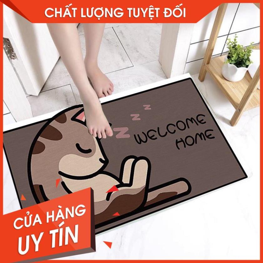 [ SIêu rẻ] Thảm chùi Chân 3D Chống Trơn Trượt Hình Thú Đáng Yêu kích thước 40x60cm