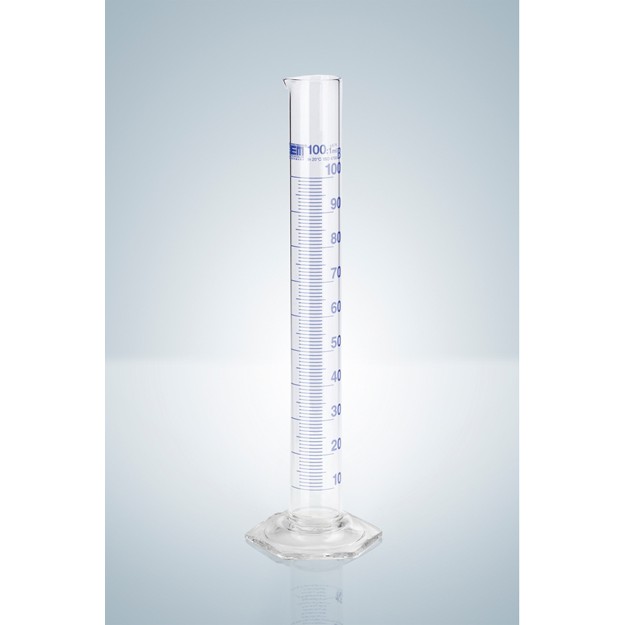 Ống đong thủy tinh đo thể tích-đo tỷ trọng 500-1000 ml tiêu chuẩn Đức TGI | Measuring cylinders with hexagonal base