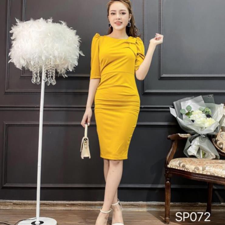 ADIOS Váy body công sở quyến rũ, váy body chốt đá vai siêu xinh SP072 New