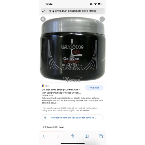 Gel Định Hình Tóc, Tóc Vô Nếp Suôn Mượt Không Khô Cứng 500ml