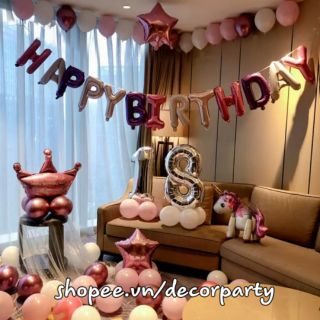 Set bóng Happy Birthday trang trí sinh nhật đẹp DC072