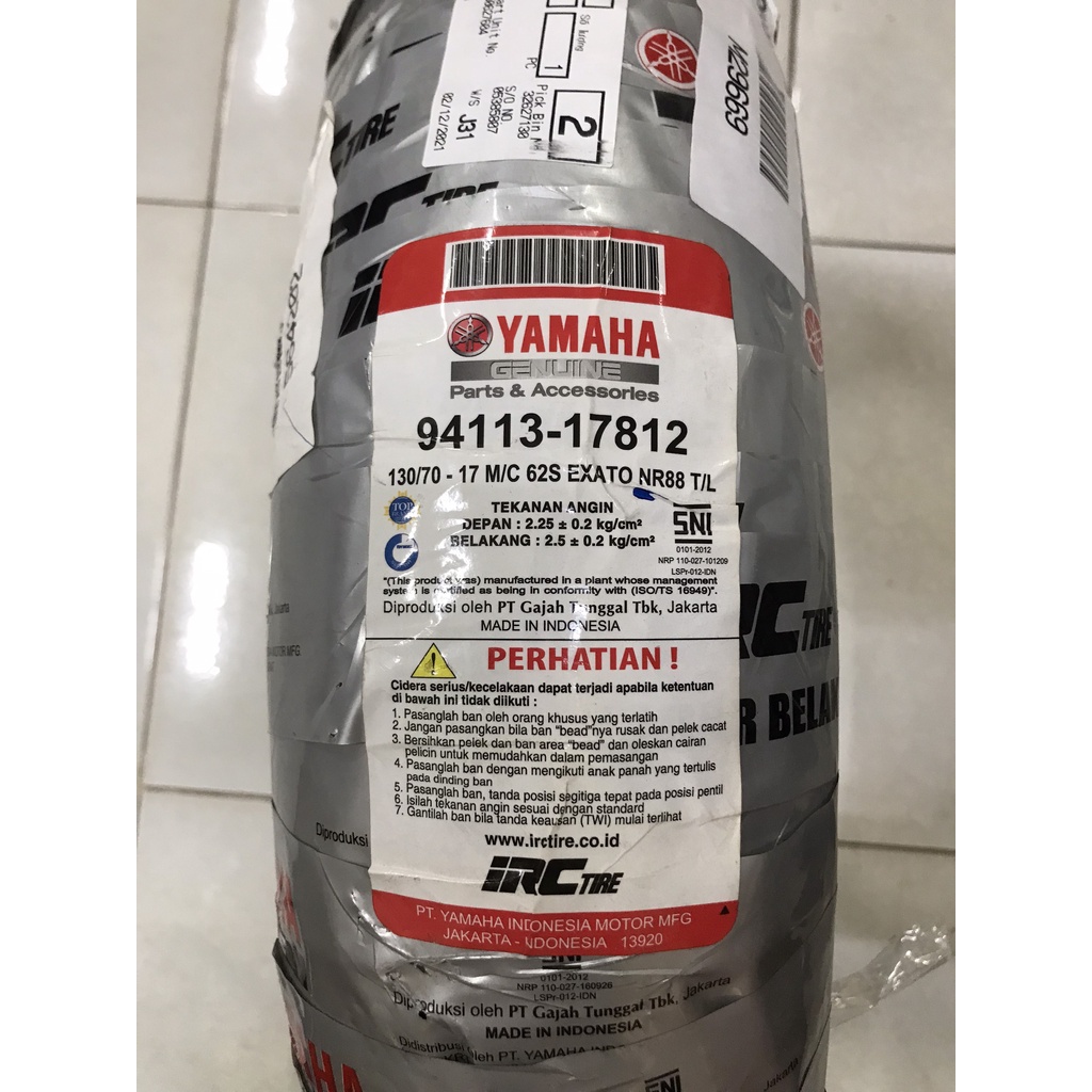 VỎ (LỐP) SAU 130-70/17 chính hãng Yamaha tăng độ cứng cáp cho Ex150 Ex135