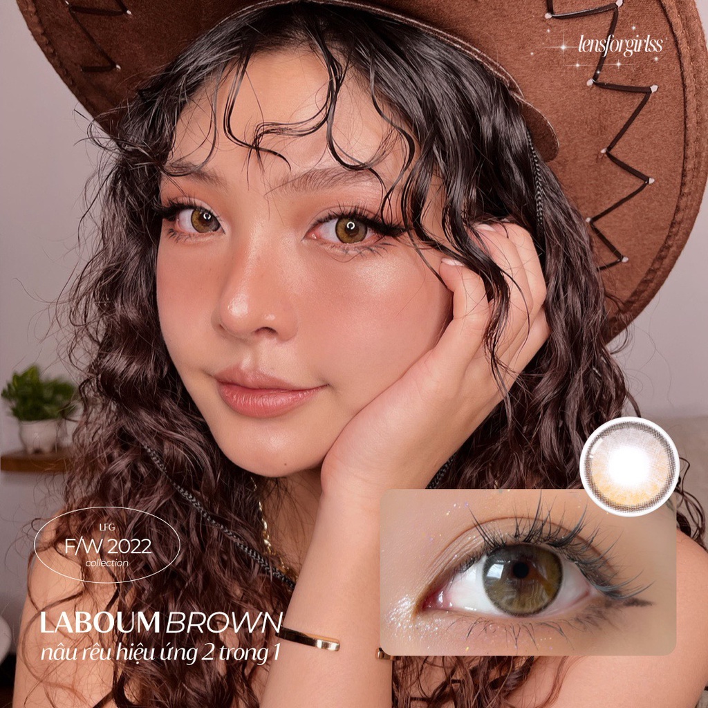 Kính áp tròng LABOUM BROWN hiệu ứng filter bóng mắt chính hãng OLENS | Hsd 3-6 tháng | Lens cận