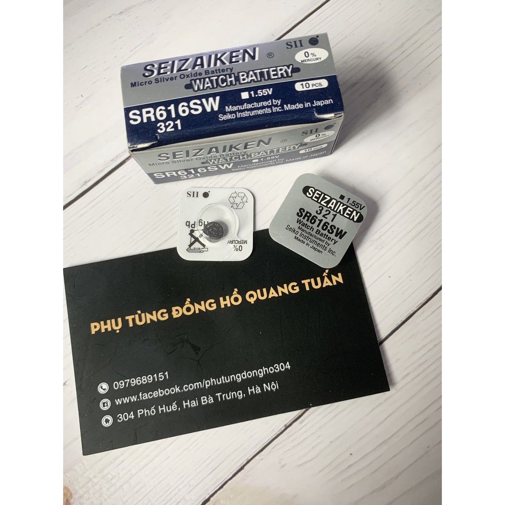 Pin hộp seizeiken 616 SR616SW 616 SR616 321 vỉ 1 viên