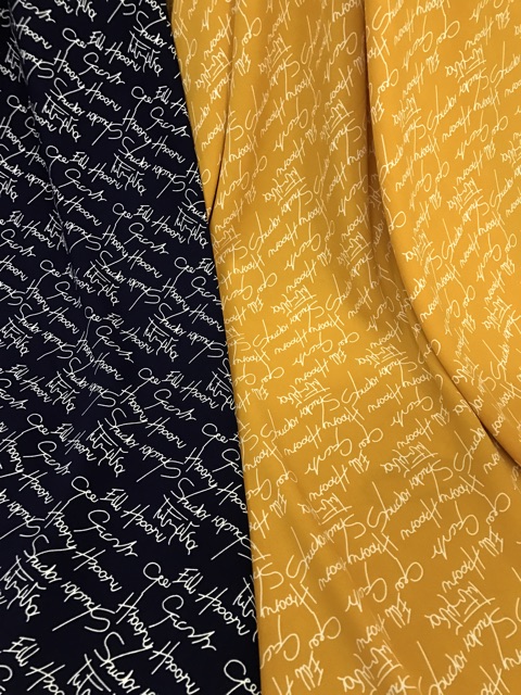 Vải lụa hàn châu chữ cao cấp